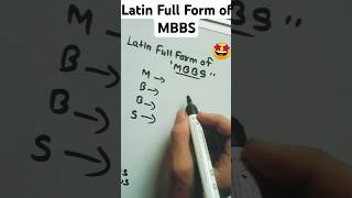 MBBS Ka Full Form  Latin Full Form of MBBS mbbs doctor fullform youtube shorts [upl. by Yecam]