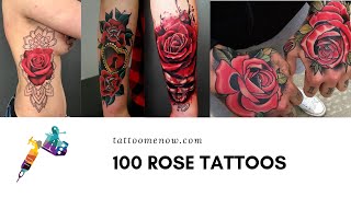 100 Beautiful Rose Tattoos [upl. by Aztirak805]