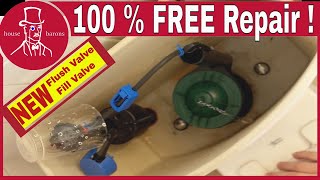 How to Fix American Standard Toilet Leak  Replace Flush Valve and Fill valve [upl. by Hcelemile473]