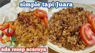 2 RESEP NASI GORENG SIMPLE ENAK ALA ABANG ABANG FAVORIT KELUARGA [upl. by Tilney]