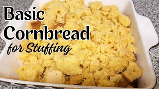 Basic Cornbread for Stuffing  Gimme that Recipe [upl. by Cello]