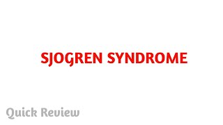 Sjogrens syndrome  For mbbs students [upl. by Bogoch]