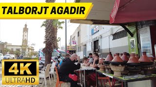 Talborjt Agadir Morocco Virtual Walking Tour【4K 60fps】 جولة في حي تالبرجت أكادير بعد يوم ممطر [upl. by Jamnis]