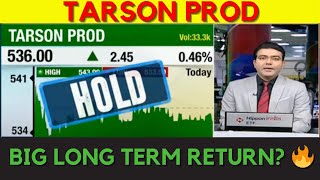 TARSON Products Share News Today Tarsons Product Share Latest News Tarson Share Long Term [upl. by Ardnassak6]