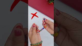 How to knot elastic bracelet priyazkorner diybracelet shorts diy [upl. by Ledua]