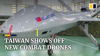 Taiwan showcases combat drones as selfruled island aims to bolster defences [upl. by Ahkihs]