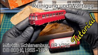 Märklin H0 DB 800 K Schienenbus mit Beiwagen Reinigung Wartung 3016  4018 BR VT95 Tutorial [upl. by Enimisaj]