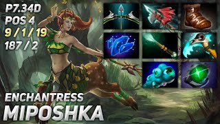 Miposhka Enchantress  Dota 2 Soft Support Gameplay  Patch 734d [upl. by Dippold]