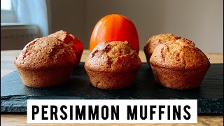 Delicious persimmon muffin recipe  easy winter baking recipe [upl. by Lock]