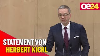 NationalratSondersitzung Statement von Herbert Kickl [upl. by Sikes143]