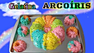 Gelatina ARCOÍRIS 🌈  Gelatina de colores [upl. by Rori]