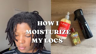 how i moisturize my 4c locs  water leave in conditioner amp tea tree oil 🌿 [upl. by Getraer]