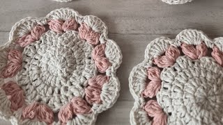 Plato de sitio corazones crochet [upl. by Asilehc]