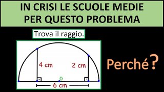 Geometria Le scuole medie entrano in crisi per questo problema sul cerchio [upl. by Aidole]