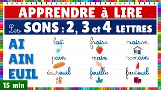 Apprendre à lire  Montessori  Les sons  Exercice de lecture les graphèmes de 2 3 et 4 lettres [upl. by Ardnikal529]