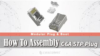 Cat6A Shielded RJ45 Connector Assembly Instruction [upl. by Yardley]