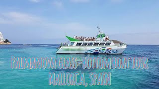 DOLPHIN BOAT TRIPS PALMANOVA GLASSBOTTOM BOAT TOUR in MALLORCA SPAIN [upl. by Ellimak]