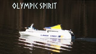 ANEK LINES RC MODEL Ferry HSF OLYMPIC SPIRIT ANEKSUPERFAST Modell 1100 [upl. by Wakeen]