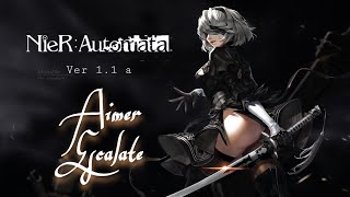 NieR Automata Ver 11 a ニーア オートマ OP FULL SONG by Aimer Escalate [upl. by Lednek]