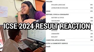 ICSE Board Results Reaction 2024 [upl. by Leann789]