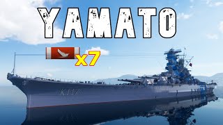 World of WarShips Yamato  7 Kills 287K Damage [upl. by Nerej]