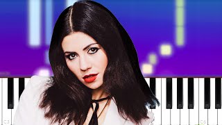 MARINA AND THE DIAMONDS  Oh No Piano Tutorial [upl. by Murry834]