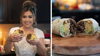 How to Make the BEST California Burrito  Carne Asada with Fries and Guacamole [upl. by Goodhen]