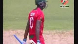 Cricket Roach breaks Sibandas bat and bowls him at 95 OMG MUST WATCH [upl. by Frederica]