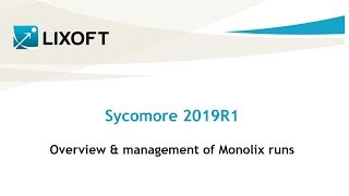 Sycomore 2019R1 Overview amp management of Monolix runs [upl. by Porte802]