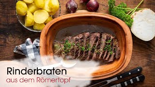 Rinderbraten im Römertopf So wird er besonders lecker und saftig [upl. by Akena522]