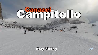 Italy Skiing Canazei  Campitello [upl. by Sanferd]