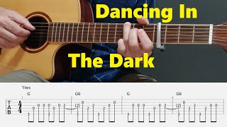 Dancing In The Dark  Bruce Springsteen  Fingerstyle Guitar Tutorial tabs and chords [upl. by Yarvis407]