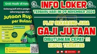 INFO LOKER TERBARU 9 NOVEMBER 2024  BUTUH CEPAT  POSISI TERBATAS lowonganpekerjaan lowongan job [upl. by Schechinger]