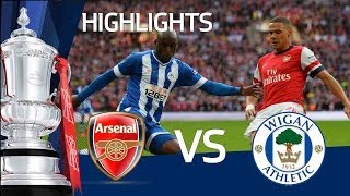 ARSENAL VS WIGAN ATHLETIC 11 ARSENAL WIN ON PENALTIES Goals and highlights FA Cup Semi Final [upl. by Elleiand]