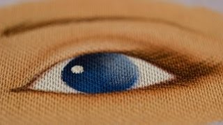 Pintando olhos em tecido Painting eyes in fabric [upl. by Anertac303]