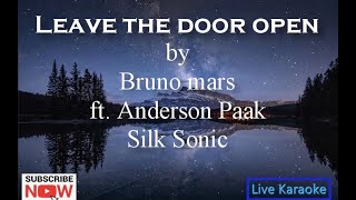 Leave The Door Open  Bruno Mars Karaoke [upl. by Leugim]