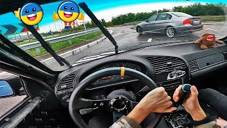 BMW E36 STREET DRIFT POV 14 [upl. by Euseibbob]