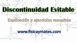 Discontinuidad evitable  Continuidad de una funcion [upl. by Cand]