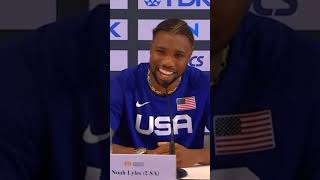 Noah Lyles NBA World Champion of what [upl. by Notterb477]