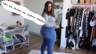 Try On Haul Jeans  Curvy women edition [upl. by Pincas320]