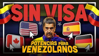 Los 9 países POTENCIAS que NO EXIGEN VISA a VENEZUELA [upl. by Lorant]