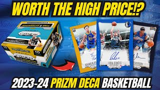 NEW 1200 PRIZM BOX IS DECA WORTH THE PRICE 202324 Panini Prizm Deca Basketball Hobby Box Review [upl. by Aruasi]