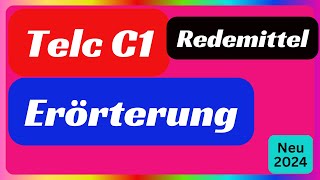 C1 Hochschule  Redemittel zur Einleitung für die telc C1 Hochschule Prüfung telc [upl. by Arvad762]