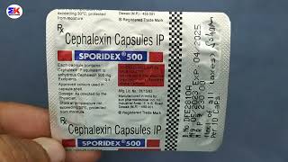 Sporidex 500Mg Capsule  Cephalexin Capsule  Sporidex 500 Capsule Uses Benefits Dosage Review [upl. by Atteve343]