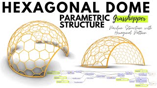 Rhino 6 and Grasshopper Parametric Hexagonal Geodome Dome like Structure Lesson Overview [upl. by Iturhs]