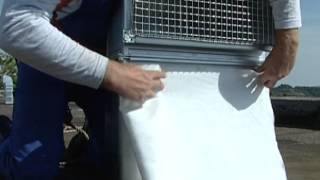 Fleece cuttings for waterproofing of air conditioning plants with KEMPEROL [upl. by Intihw]