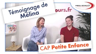 CAP Petite Enfance AEPE  témoignage de Mélina [upl. by Angus381]