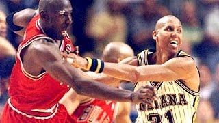 Bulls vs Pacers  1996 NBC game Michael Jordan 44 points and Scottie Pippen 40 points [upl. by Salvay]