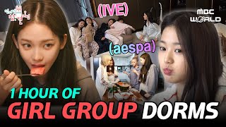 CC 1 Hour of GIRL GROUP dorm life AESPA IVE [upl. by Akaenahs]