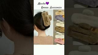 Viral korean hair accessories💜😁viralshortmeeshoreview koreanhairaccessoriesashortaday [upl. by Ymiaj]